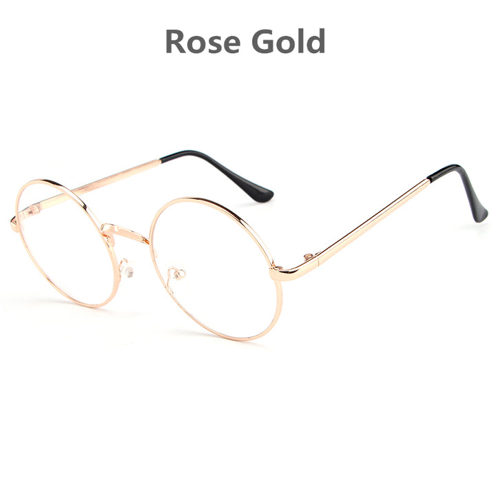 Hdcrafter Women's Full Rim Round Alloy Frame Eyeglasses Lx3048 Full Rim Hdcrafter Eyeglasses