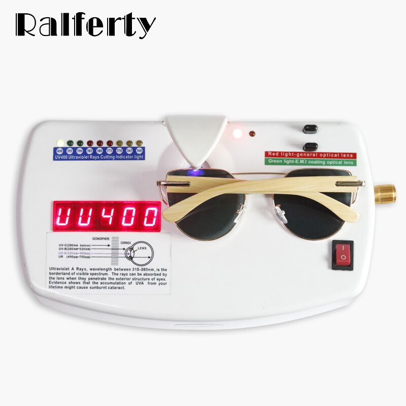 Ralferty Women's Cat Eye Bamboo Wood Mirror Sunglasses K1585 Sunglasses Ralferty