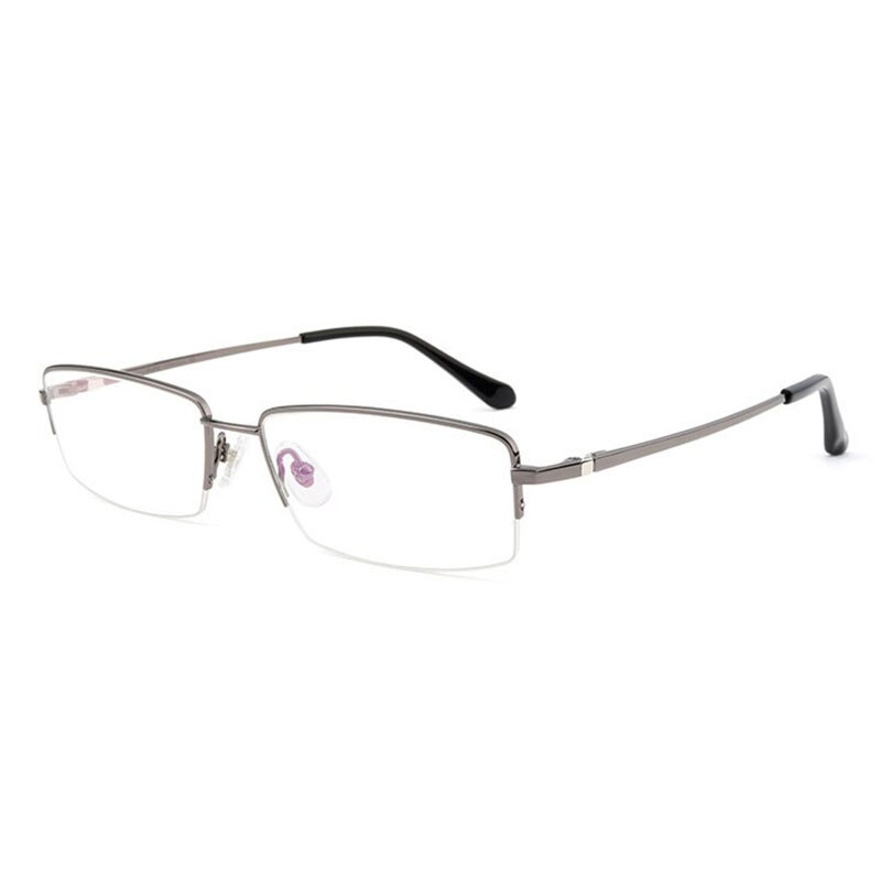 Hotochki Men's Semi Rim Square Titanium Progressive Reading Glasses D81075 Reading Glasses Hotochki