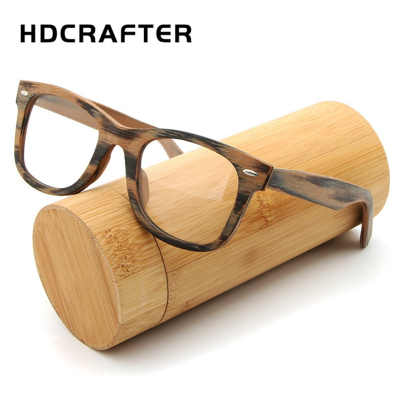 Hdcrafter Unisex Full Rim Square Round Wood Frame Eyeglasses Lhb031 Full Rim Hdcrafter Eyeglasses