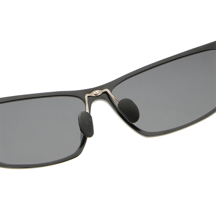 Hdcrafter Men's Full Rim Aluminum Magnesium Rectangle Frame Polarized Sunglasses L2179 Sunglasses HdCrafter Sunglasses
