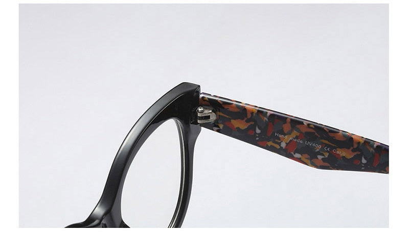 Hotony Women's Full Rim Cat Eye Acetate Frame Eyeglasses 92161 Full Rim Hotony