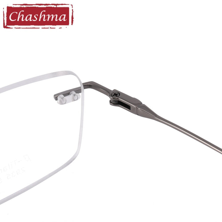 Chashma Ottica Unisex Rimless Square Titanium Eyeglasses 2935 Rimless Chashma Ottica
