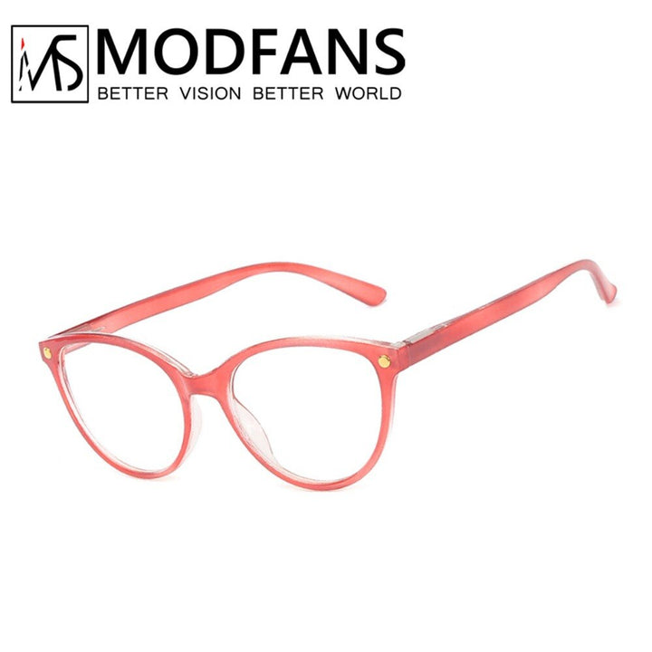 ModFans Women's Full Rim Cat Eye Tr 90 Reading Glasses Msa0032 Reading Glasses Modfans