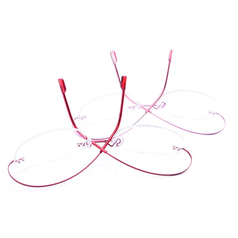 Handoer Unisex Rimless Customized Shaped Lenses 865 Titanium Eyeglasses Rimless Handoer