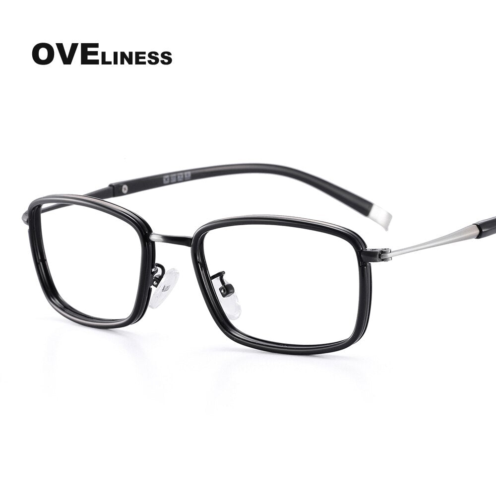 Oveliness Unisex Full Rim Square Alloy Eyeglasses 0037 Full Rim Oveliness matt gun