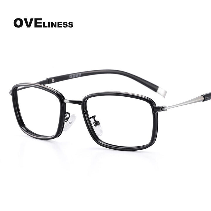 Oveliness Unisex Full Rim Square Alloy Eyeglasses 0037 Full Rim Oveliness matt gun