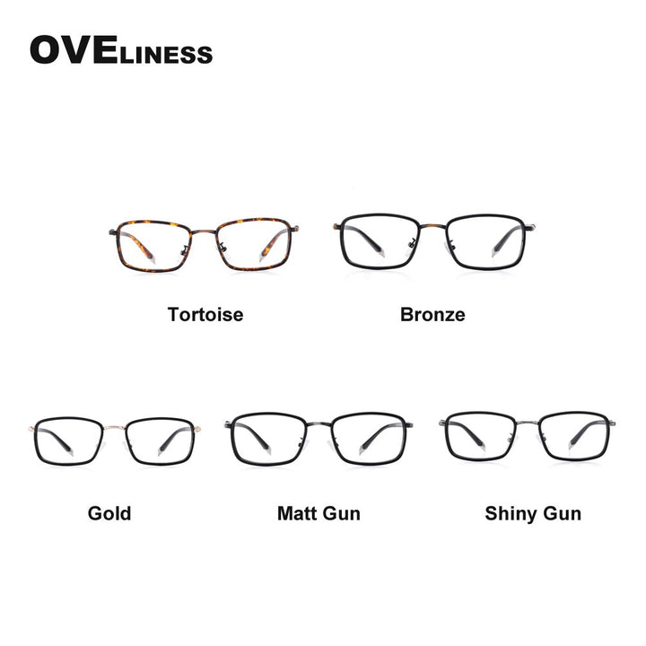 Oveliness Unisex Full Rim Square Alloy Eyeglasses 0037 Full Rim Oveliness