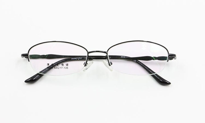 Women's Alloy Frame Semi Rim Eyeglasses 2039 Semi Rim Bclear black