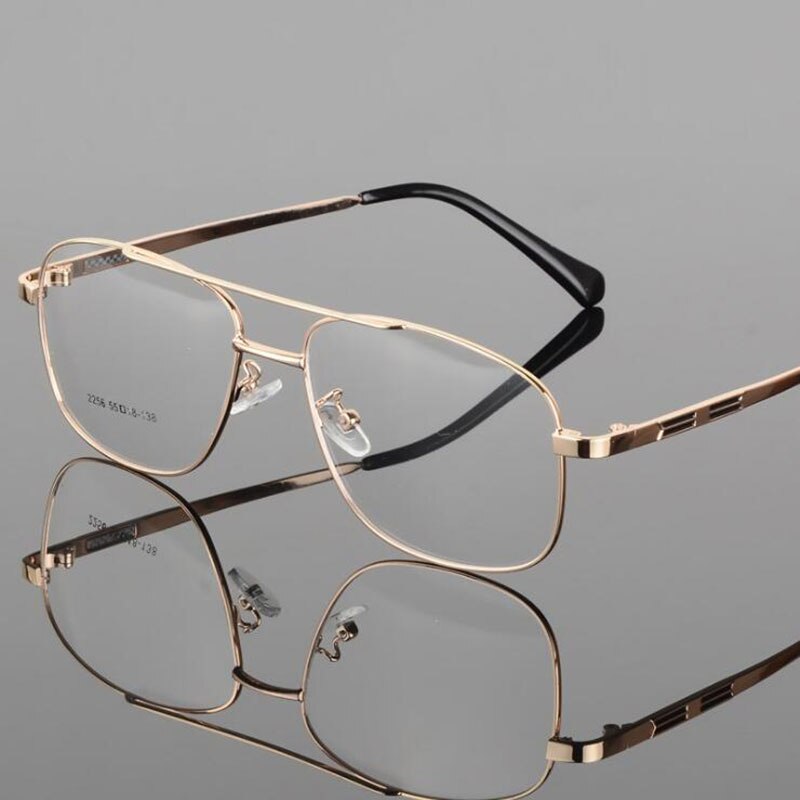 Hotochki Unisex Full Rim Round Box Alloy Frame Eyeglasses 2256 Full Rim Hotochki gold