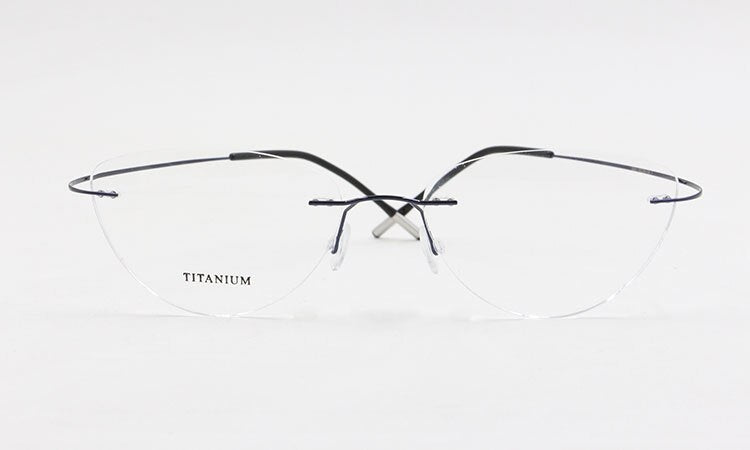 Bclear Women Rimless Cat Eye Memory Titanium Eyeglasses 2003 Rimless Bclear