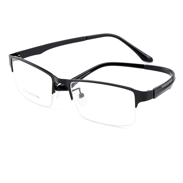 Gmei Men's Eyeglasses Semi Rim Titanium Alloy Square Y7047 Semi Rim Gmei Optical