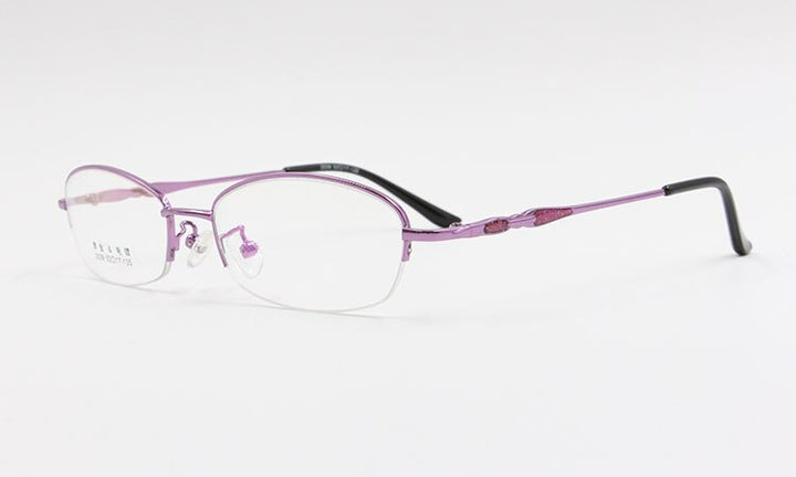 Women's Alloy Frame Semi Rim Eyeglasses 2039 Semi Rim Bclear