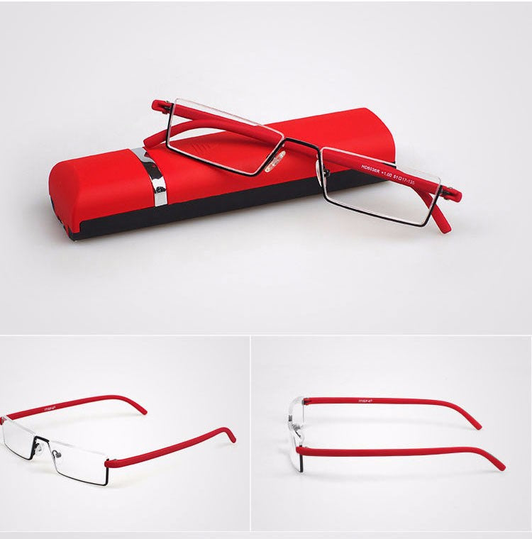Reven Jate Unisex Semi Rim Rectangle Alloy Reading Glasses R131 Reading Glasses Reven Jate