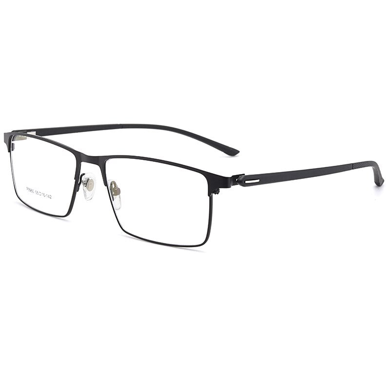 Hotochki Men's IP Electroplated Alloy Full/Semi Rim Frame Eyeglasses P9960 Semi Rim Hotochki