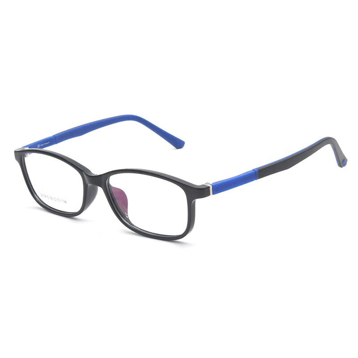 Reven Jate Unisex Full Rim Square Acetate Eyeglasses S1015 Full Rim Reven Jate Black Blue
