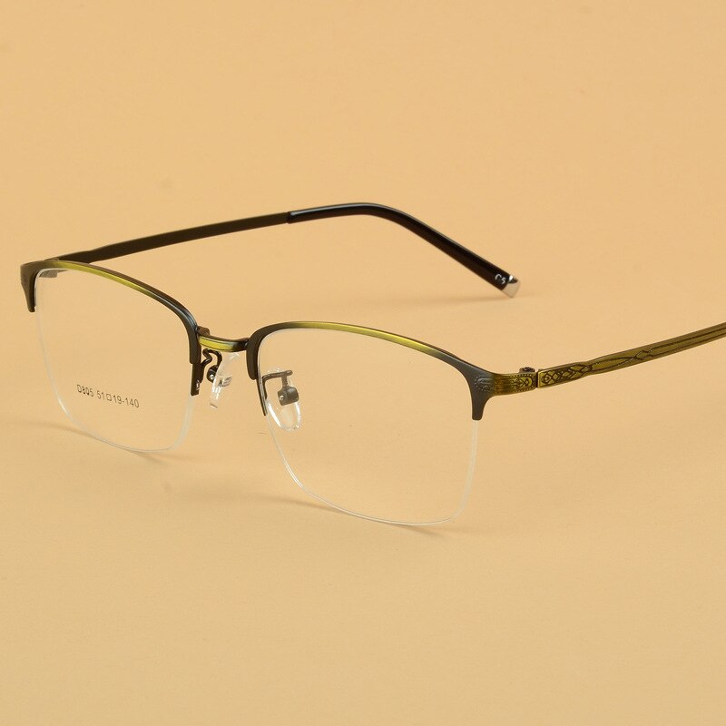 Unisex Semi Rim Alloy Frame Eyeglasses D805 Semi Rim Bclear
