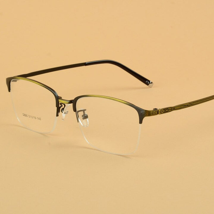 Unisex Semi Rim Alloy Frame Eyeglasses D805 Semi Rim Bclear