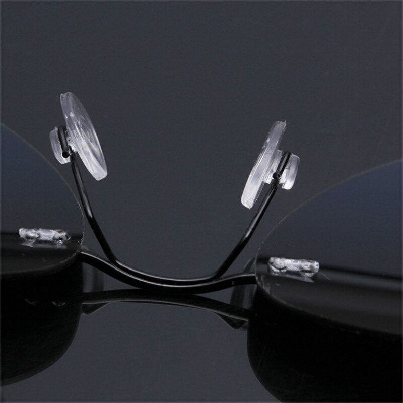 Brightzone Men's Sunglasses Oval Titanium Rimless Polarized 1258 Rimless Brightzone