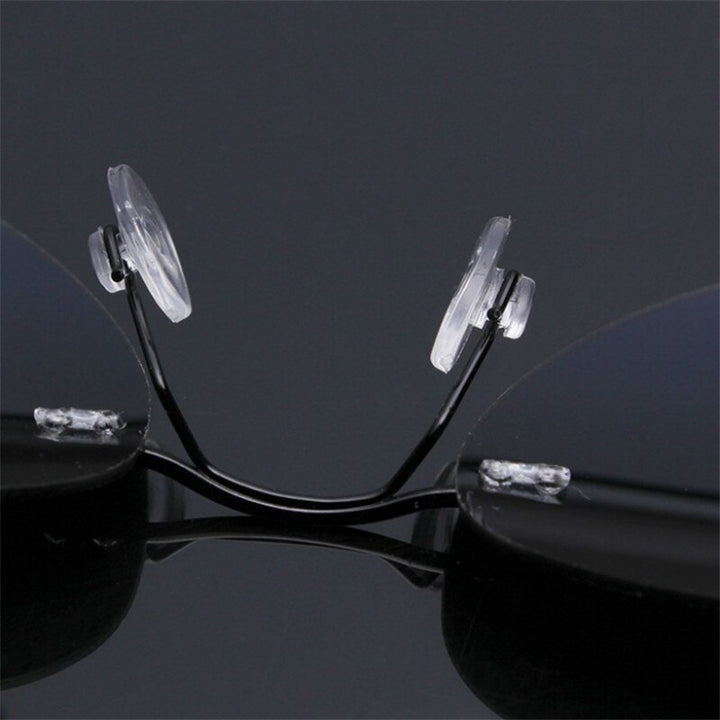 Brightzone Men's Sunglasses Oval Titanium Rimless Polarized 1258 Rimless Brightzone