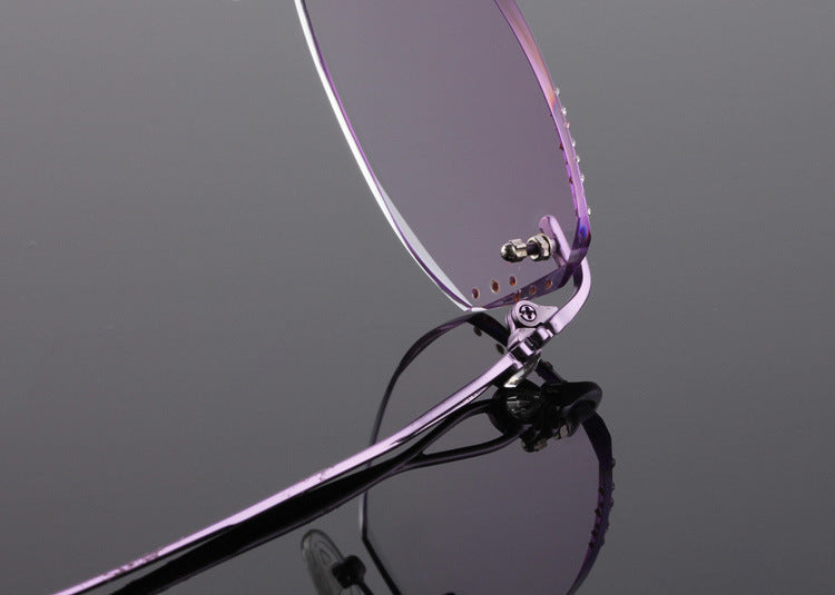 Reven Jate Women's Rimless Rectangle Titanium Eyeglasses 2123 Rimless Reven Jate