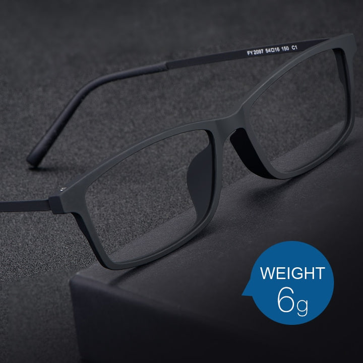Handoer Men's Semi Rim Square Tr 90 Eyeglasses 2099 Semi Rim Handoer