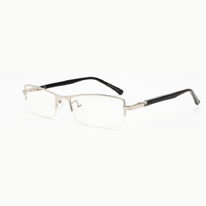 Reven Jate Men's Semi Rim Rectangle Tr 90 Titanium Eyeglasses 9036 Semi Rim Reven Jate C3