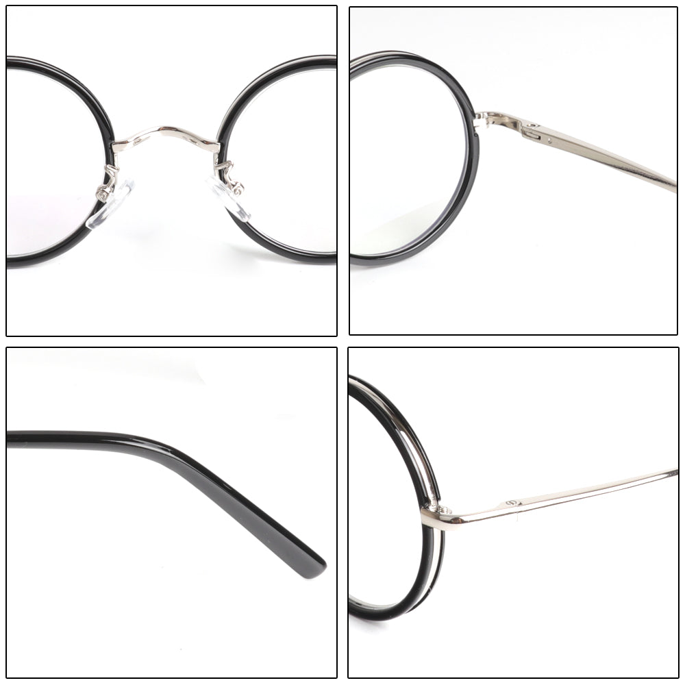 Chashma Ochki Unisex Full Rim Round Alloy Reading Glasses 618 Reading Glasses Chashma Ochki