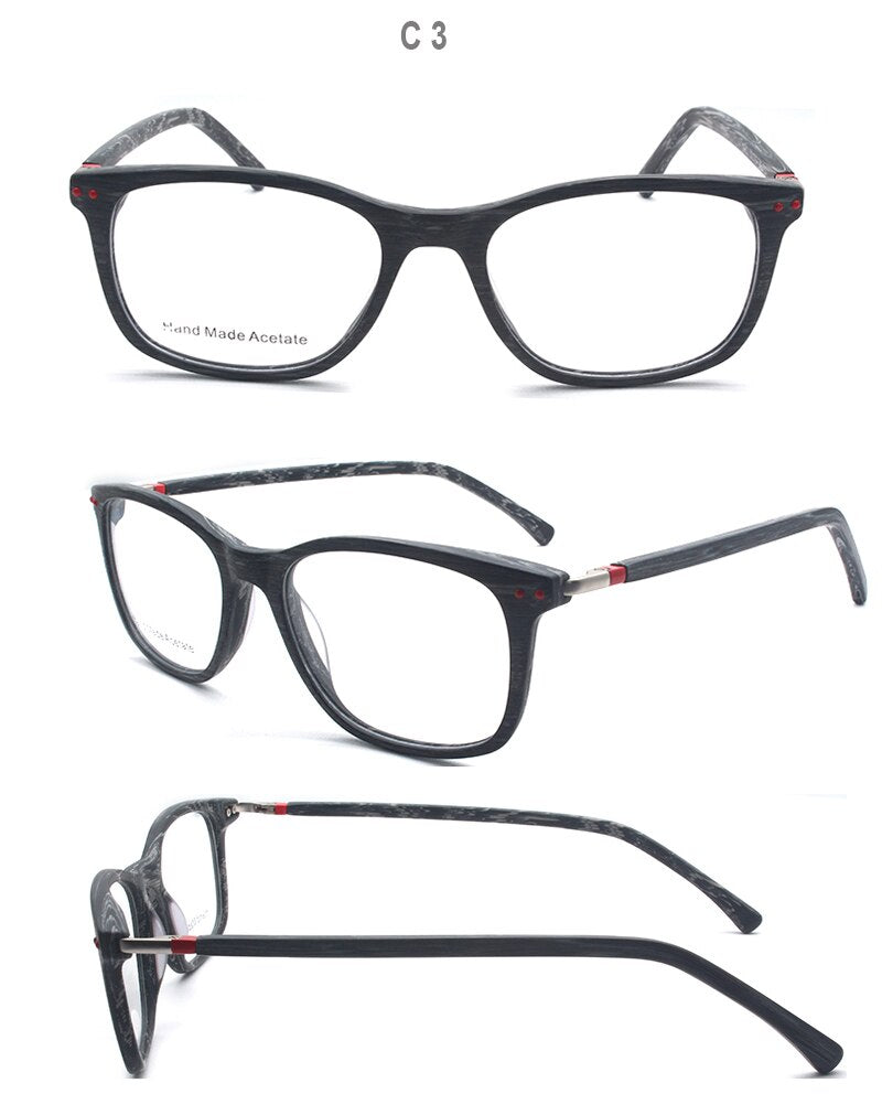Reven Jate Unisex Full Rim Square Acetate Eyeglasses K9201 Full Rim Reven Jate