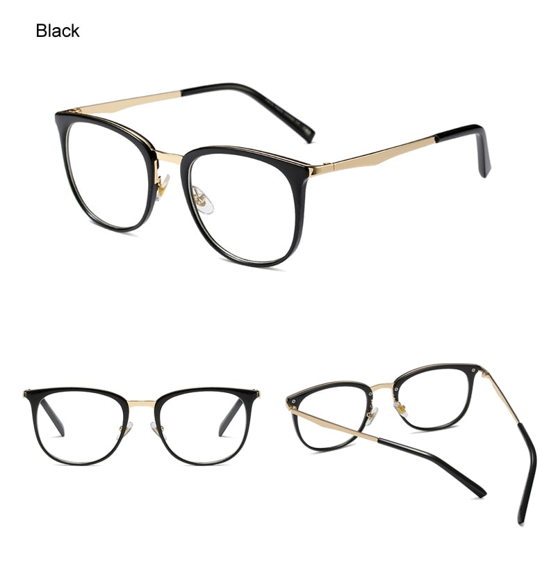Ralferty Women's Full Rim Square Acetate Alloy Eyeglasses F92128 Full Rim Ralferty