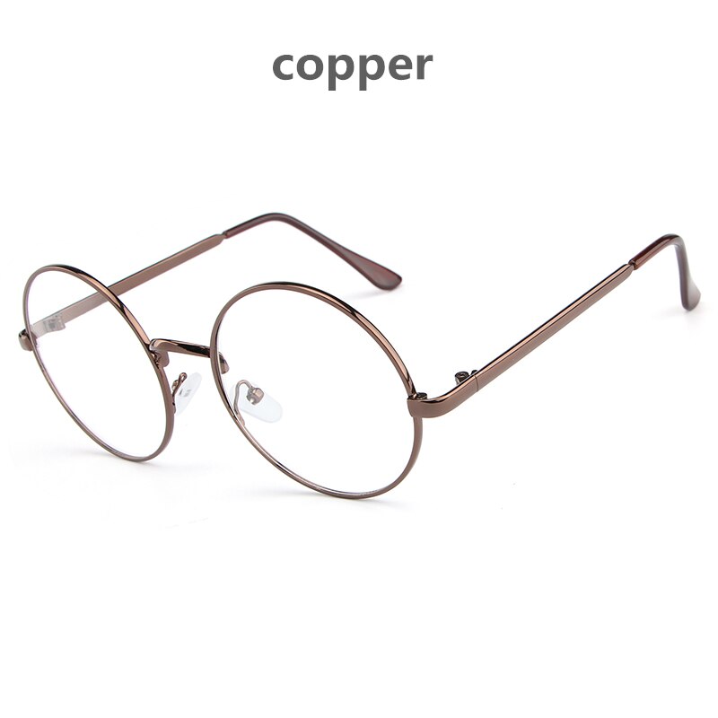 Hdcrafter Women's Full Rim Round Alloy Frame Eyeglasses Lx3048 Full Rim Hdcrafter Eyeglasses Copper