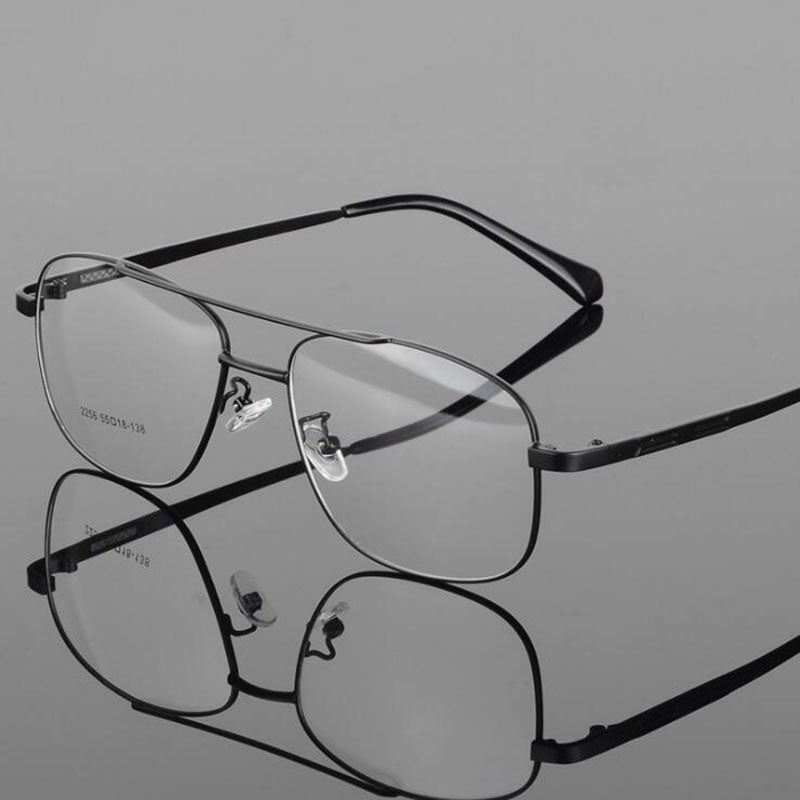 Hotochki Unisex Full Rim Round Box Alloy Frame Eyeglasses 2256 Full Rim Hotochki black