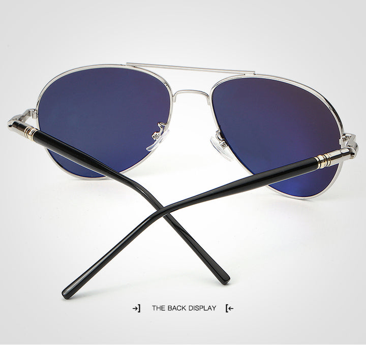 Hdcrafter Unisex Full Rim Double Bridge Oval Alloy Frame Polarized Sunglasses Le001 Sunglasses HdCrafter Sunglasses