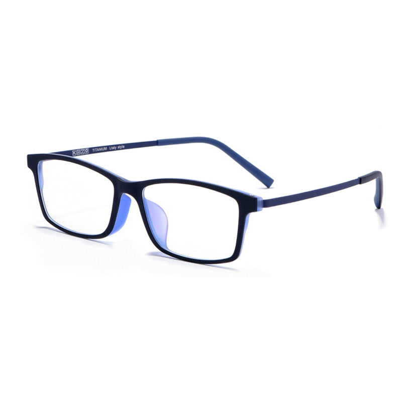 Handoer Men's Semi Rim Square Tr 90 Eyeglasses 2099 Semi Rim Handoer 2097 Blue