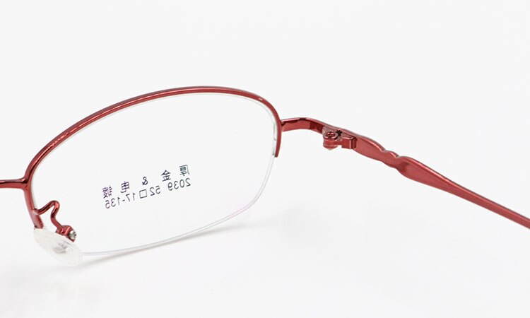 Women's Alloy Frame Semi Rim Eyeglasses 2039 Semi Rim Bclear