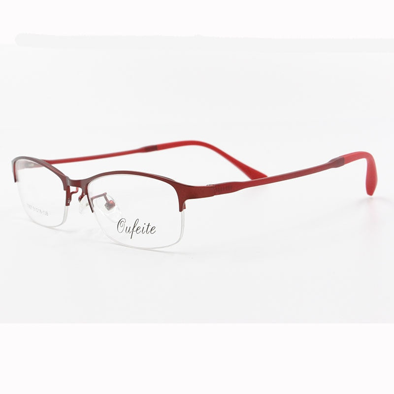 Women's Half Rim Alloy Frame Eyeglasses N7057 Semi Rim Bclear