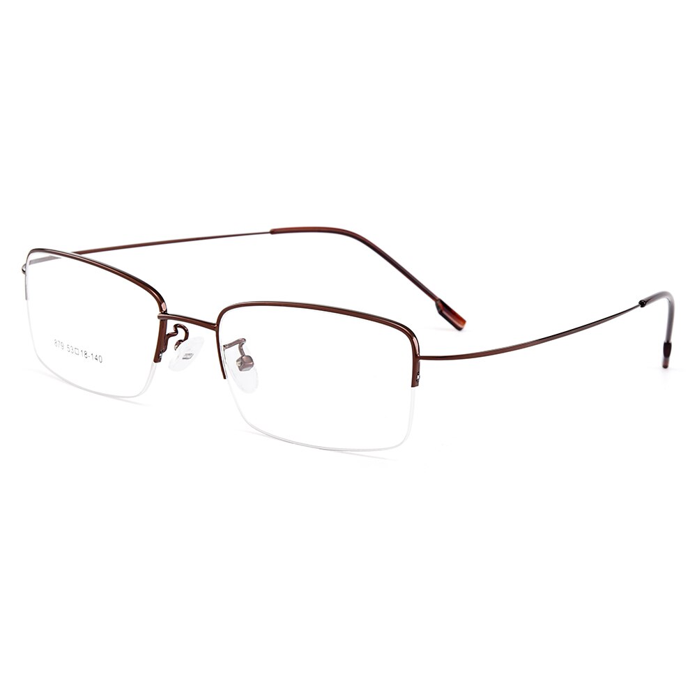 Gmei Men's Eyeglasses Semi Rim Memory Titanium Alloy Y879 Semi Rim Gmei Optical
