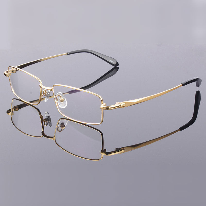 Hotochki Men's Full Rim Rectangular Titanium Frame Eyeglasses 2256 Full Rim Hotochki