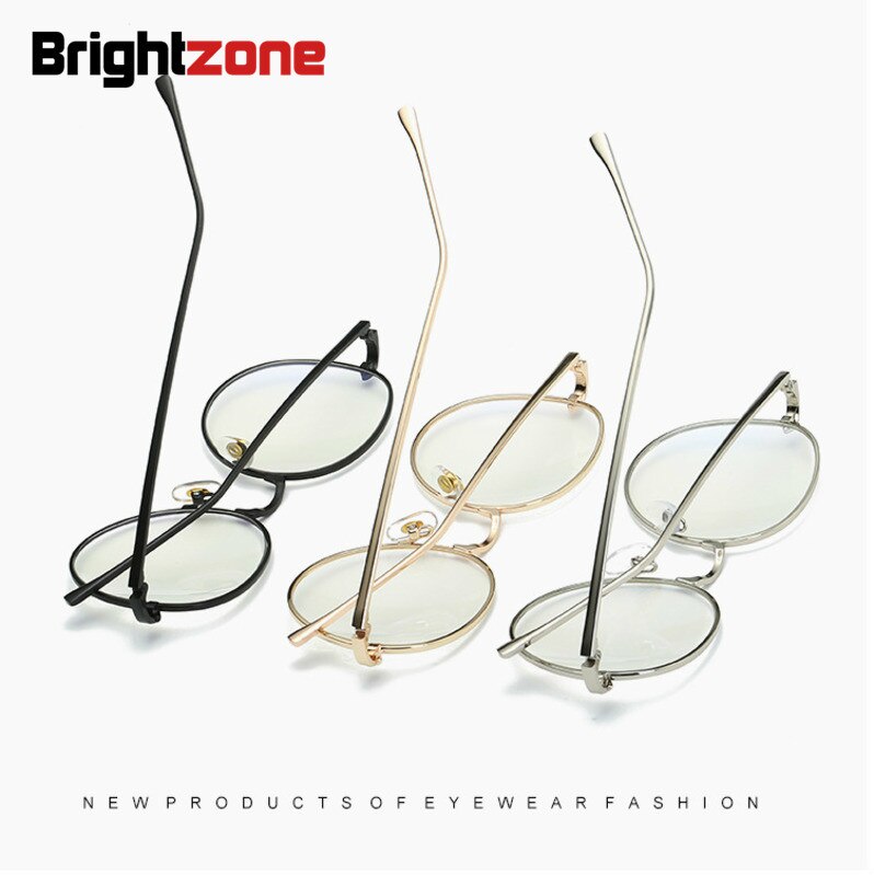Brightzone Unisex Full Rim Round Aluminum Eyeglasses 26g Full Rim Brightzone