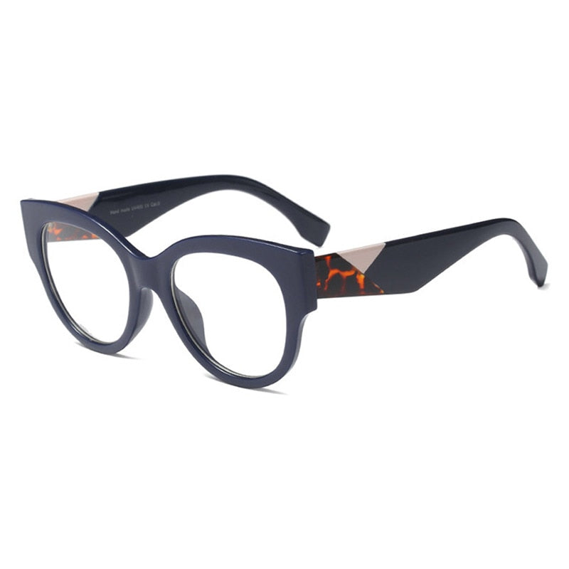 Hotony Women's Full Rim Cat Eye Acetate Frame Eyeglasses 92161 Full Rim Hotony Blue