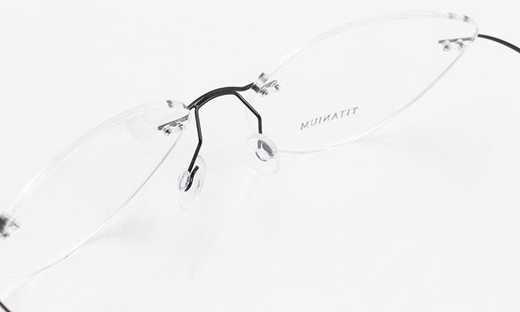 Bclear Women Rimless Cat Eye Memory Titanium Eyeglasses 2003 Rimless Bclear