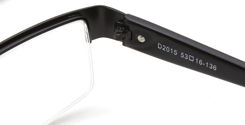 Hotochki Men's Semi Rim Stainless Steel Alloy Frame Reading Glasses D2015 Reading Glasses Hotochki