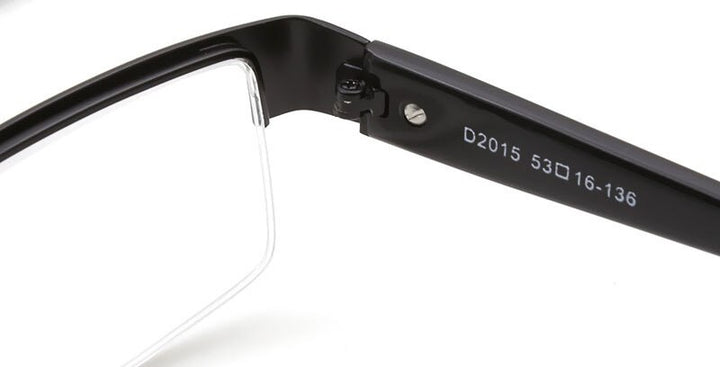 Hotochki Men's Semi Rim Stainless Steel Alloy Frame Reading Glasses D2015 Reading Glasses Hotochki