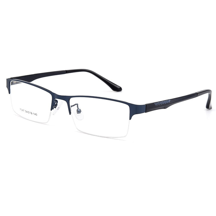 Gmei Men's Eyeglasses Semi Rim Titanium Alloy Square Y7047 Semi Rim Gmei Optical