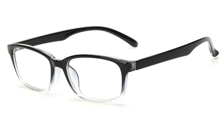 Brightzone Unisex Semi Rim Square Tr 90 Titanium Gaming Eyeglasses 5020 Semi Rim Brightzone BlackClear Clear
