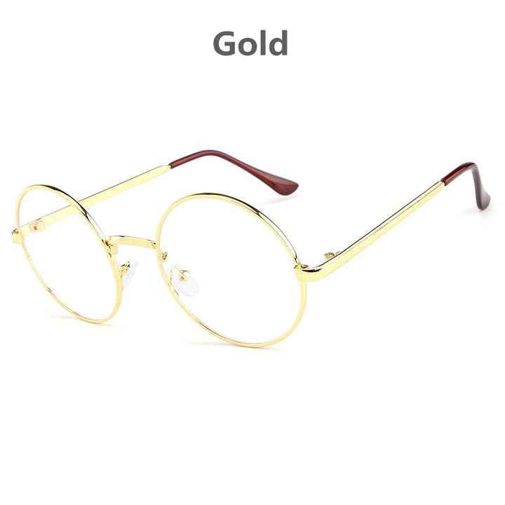 Hdcrafter Women's Full Rim Round Alloy Frame Eyeglasses Lx3048 Full Rim Hdcrafter Eyeglasses Gold