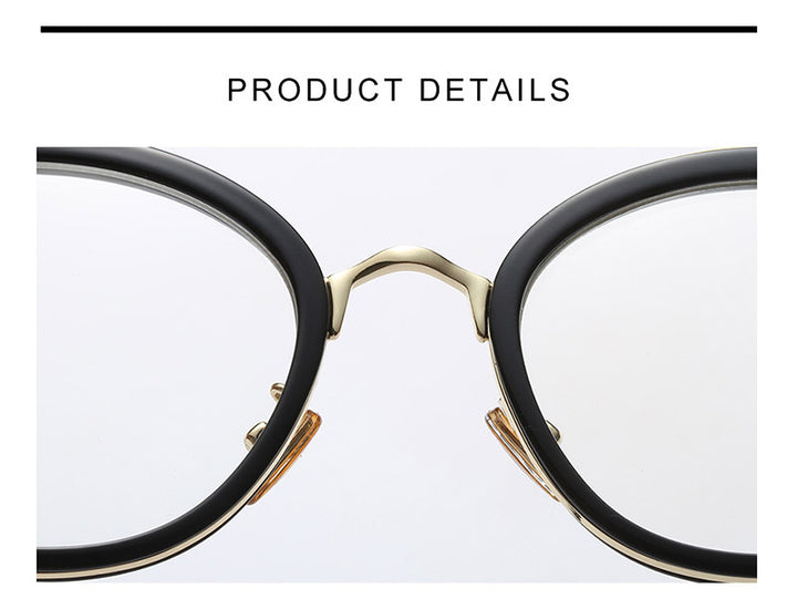 Hotony Women's Full Rim Round Cat Eye Acetate Frame Eyeglasses 97551 Full Rim Hotony