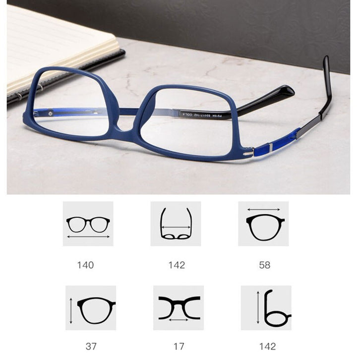 Hotochki Unisex Full Rim TR-90 Resin Frame Eyeglasses  P9164 Full Rim Hotochki