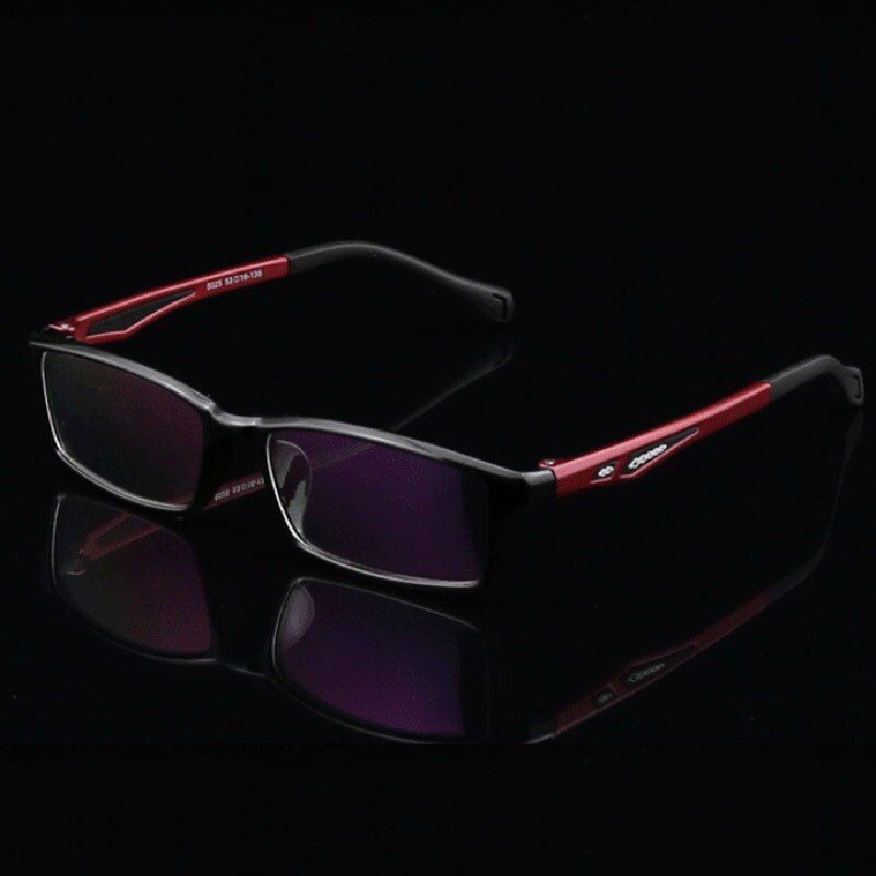 Hotochki Men's Full Rim Rectangular TR-90 Resin Sport Frame Eyeglasses 5025 Full Rim Hotochki Red