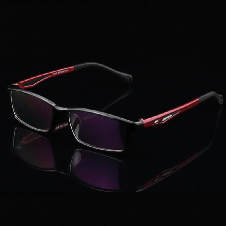 Hotochki Men's Full Rim Rectangular TR-90 Resin Sport Frame Eyeglasses 5025 Full Rim Hotochki Red